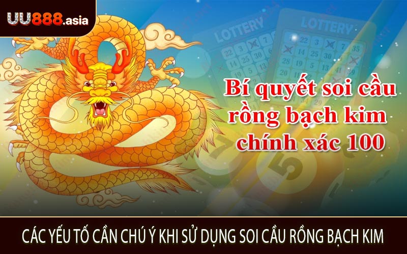 Các Yếu Tố Cần Chú Ý Khi Sử Dụng Soi Cầu Rồng Bạch Kim